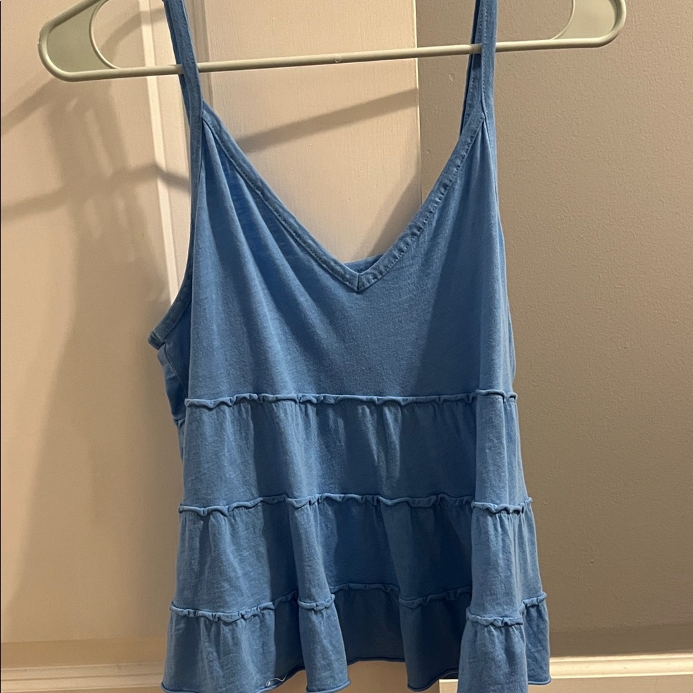 American Eagle Outfitters Blue Tiered Camisole